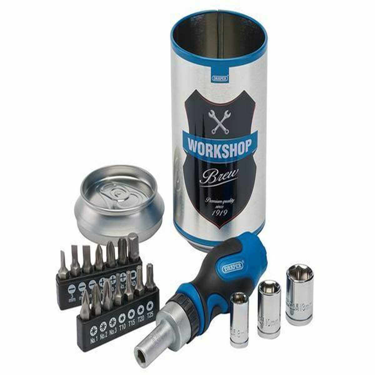 Draper 99413 Stubby Ratchet Screwdriver & Bit Set