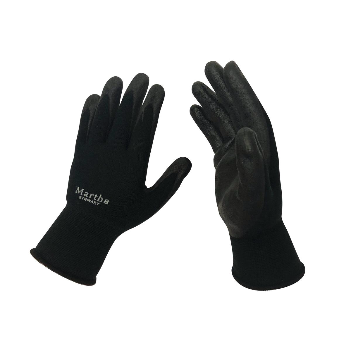 Martha Stewart MTS-GLVNP2-BK-S Reusable All-Purpose Gloves Washable Small Set of 2 (Black)