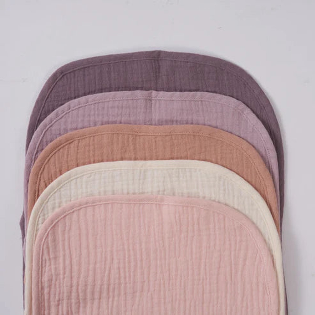 Organic Muslin Burp Cloths 8211 Lavender Blush 5 Pack