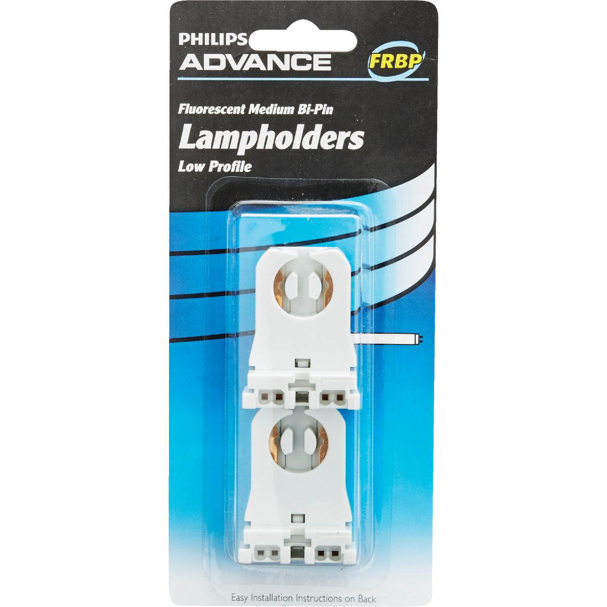 Philips Low Profile Tombstone Medium Bi-Pin T8T12 Fluorescent Lampholder (2-Pack)