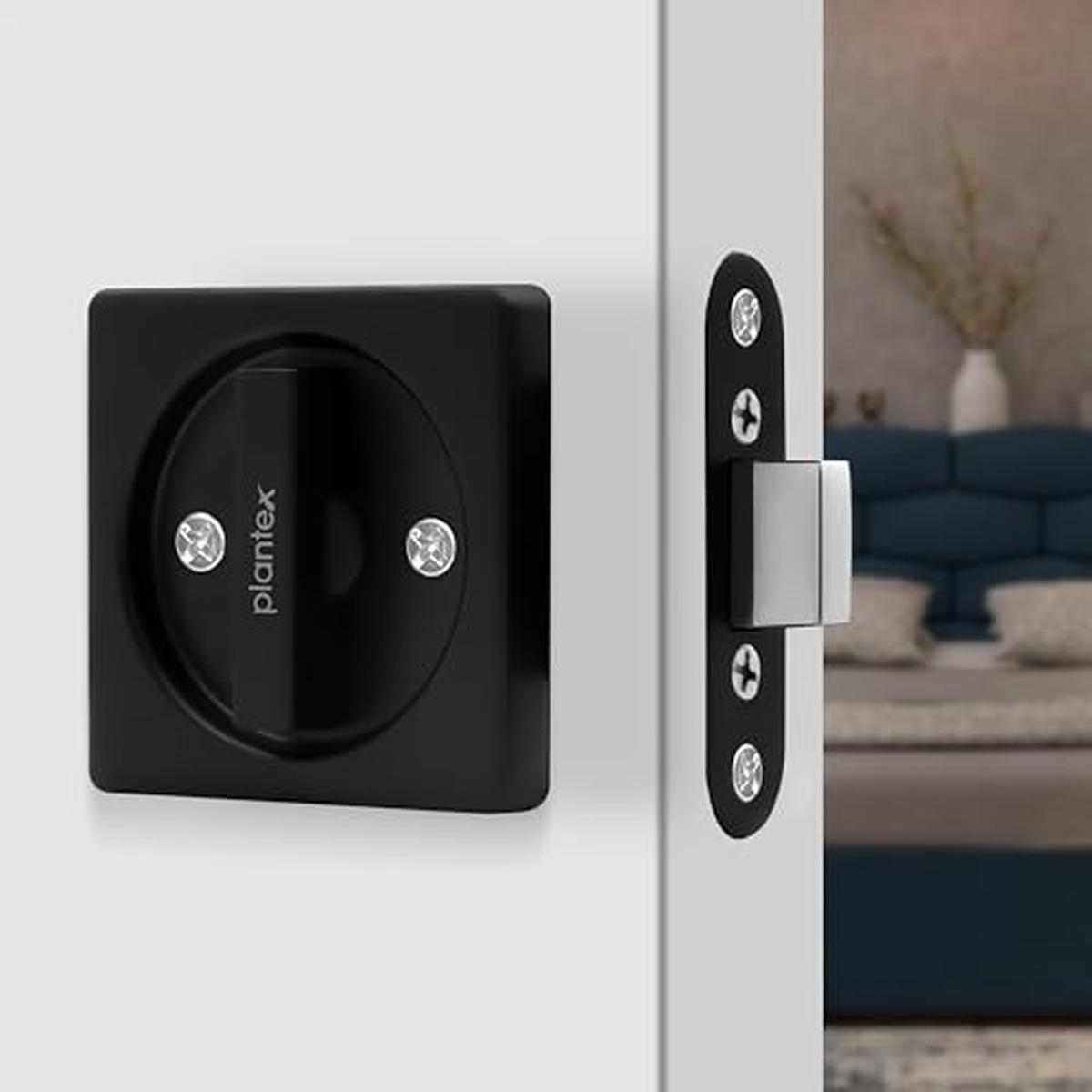 Plantex Baby Latch for Bathroom/Door Latch Lock/Bathroom Latch for Door/Chitkani for Bedroom/Office/Door Latches for Home – (DTM-620, Black)