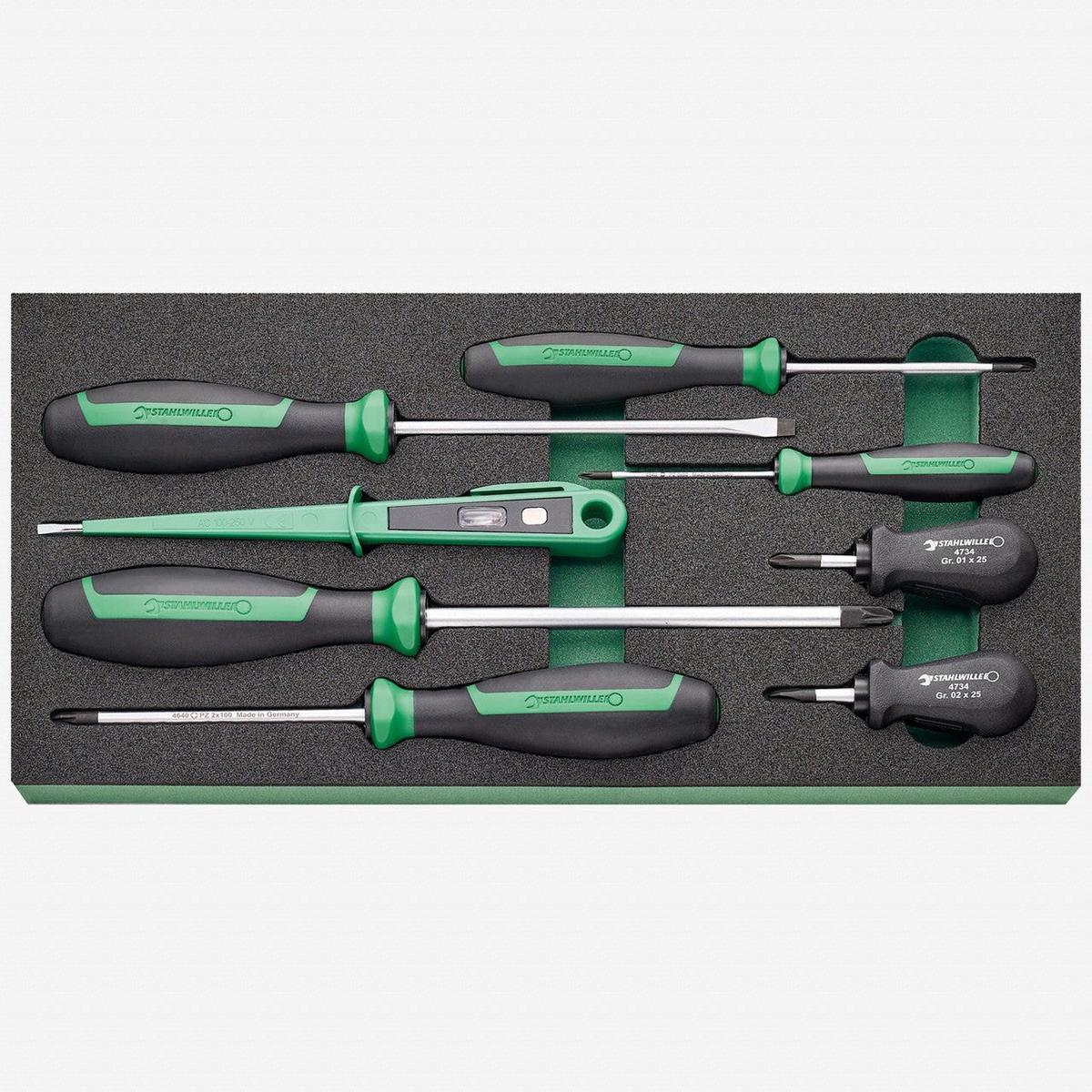 Stahlwille TCS 12 821/8 Screwdriver Set in Foam Tray, 9 Pieces