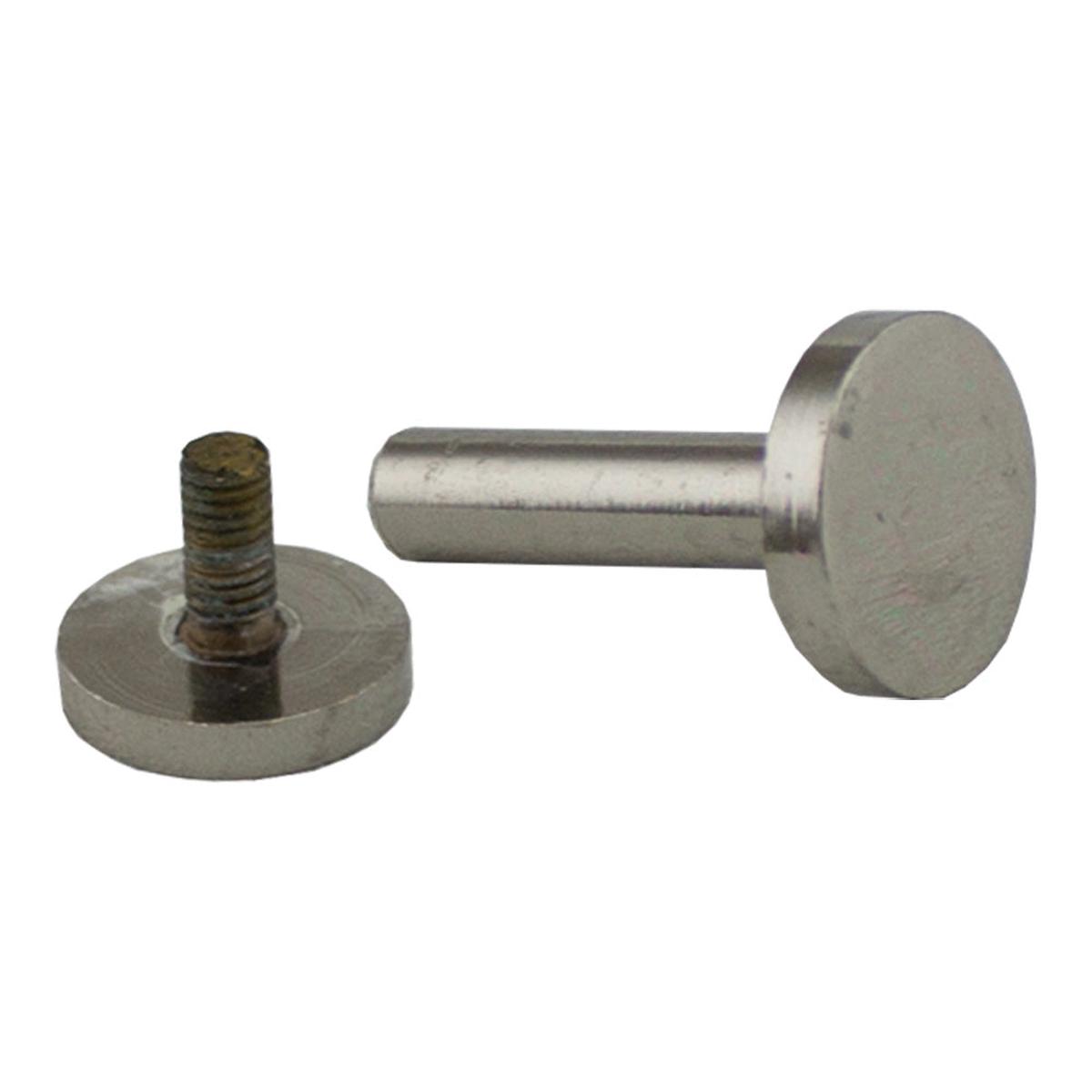 5/8″ Flat Screw Post – Solid Brass/Nickel Plate 10pk