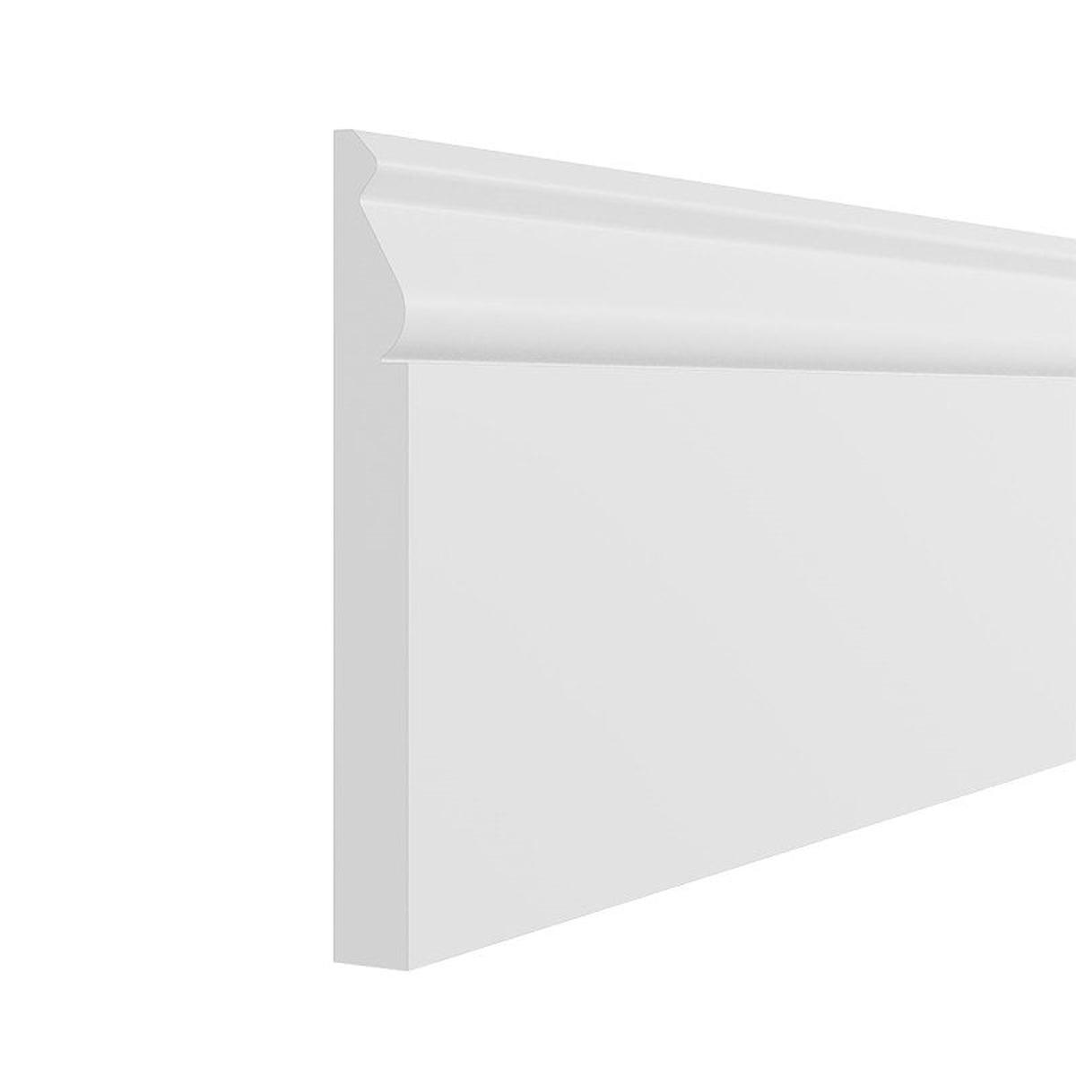 Adeptus PRM610FJBASE12 Base Board, 12 ft L, 5-1/4 in W, 9/16 in Thick, Primed, Pack of 6