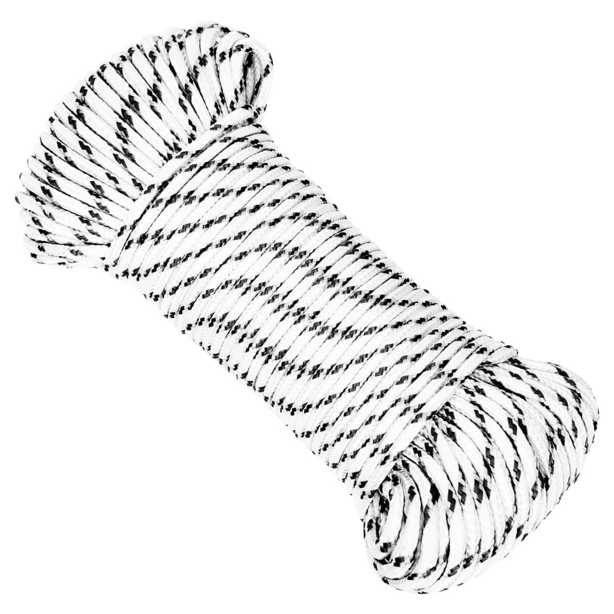 Berkfield Braided Boat Rope White 4 mmx25 m Polyester