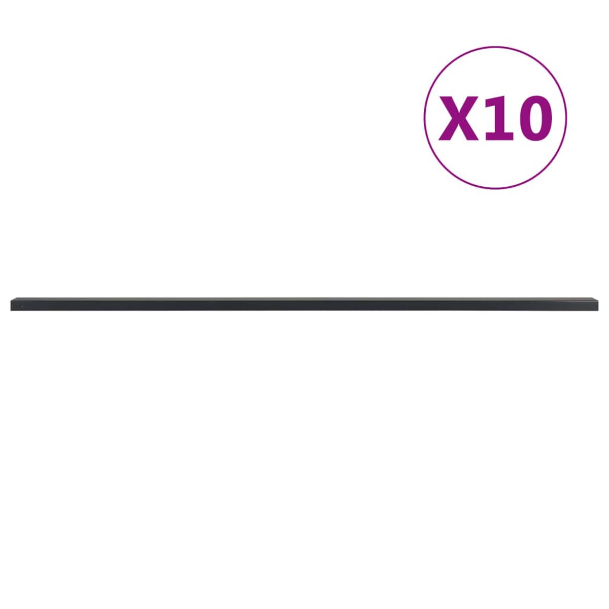 Berkfield Garden Fence Posts 10 pcs Grey 200 cm Steel