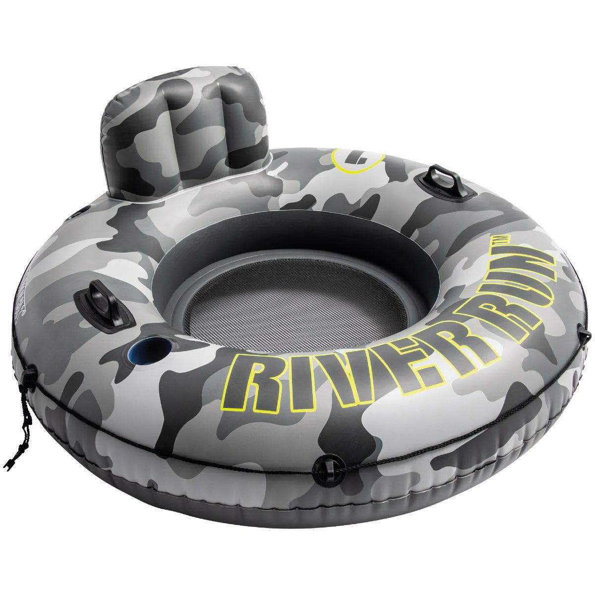 Intex River Run 53 In Dia Tube Float Gray 038 Black Camo