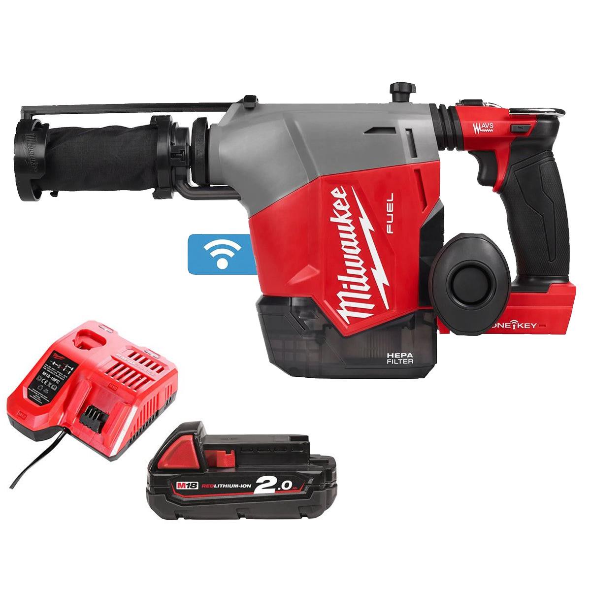 Milwaukee M18FHAFOH16-0 18V Brushless SDS+ Hammer Drill with 1 x 2.0Ah Battery & Charger