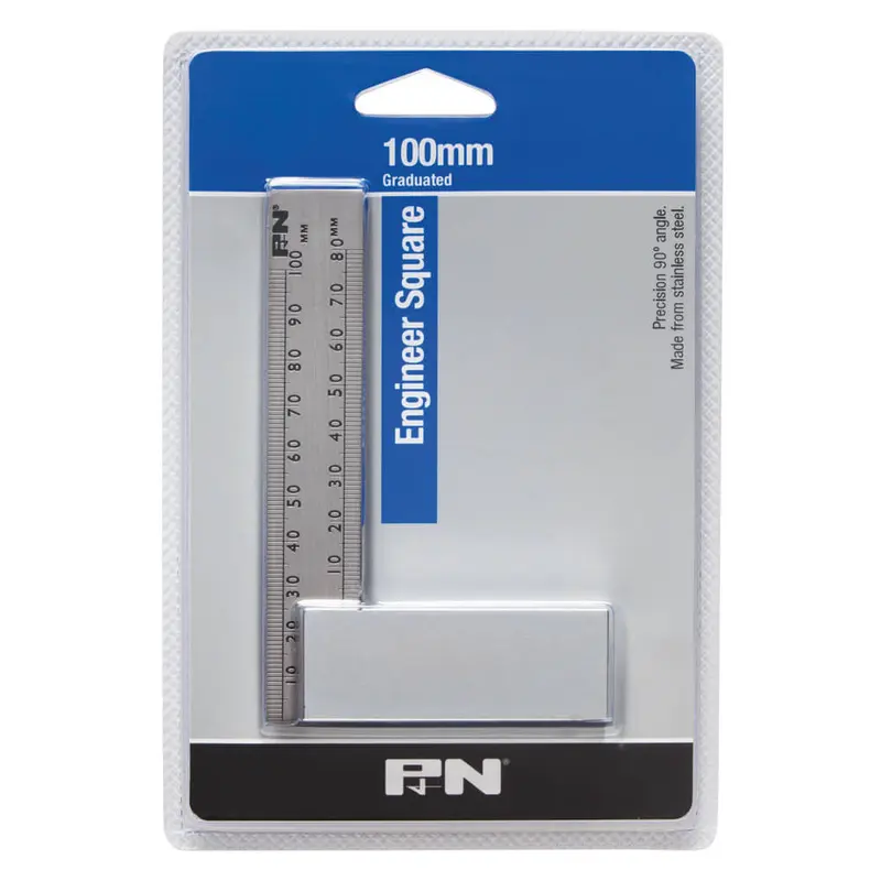 P&N 267SG1004 Workshop Engineers Square Precision Graduated 100 mm Stainless Steel