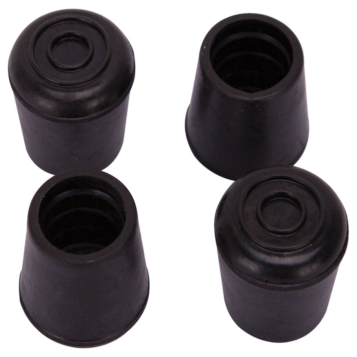 ProSource FE-50635-PS Furniture Leg Tip Round Rubber Black 78 in Dia 1-38 in H