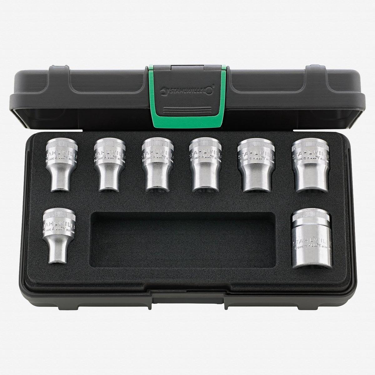 Stahlwille 50TX/8 External TORX Socket Set, 1/2″ Drive, E10-E24, 8 Pieces