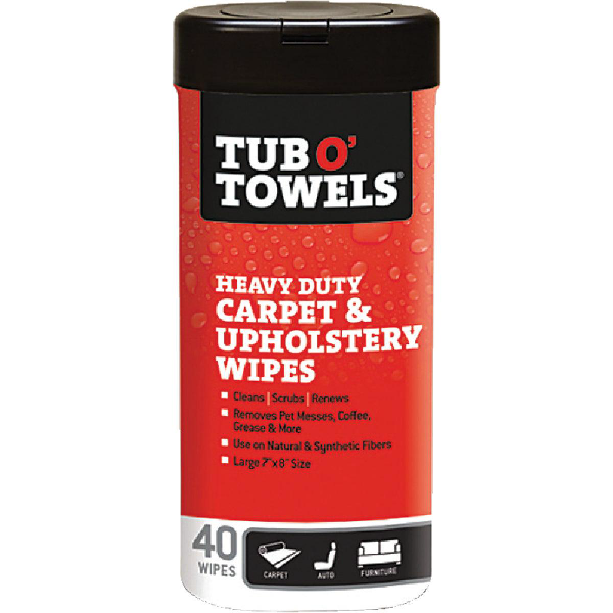 Tub O8217 Towels CarpetUpholstery Scrubbing Wipes (40 Count)