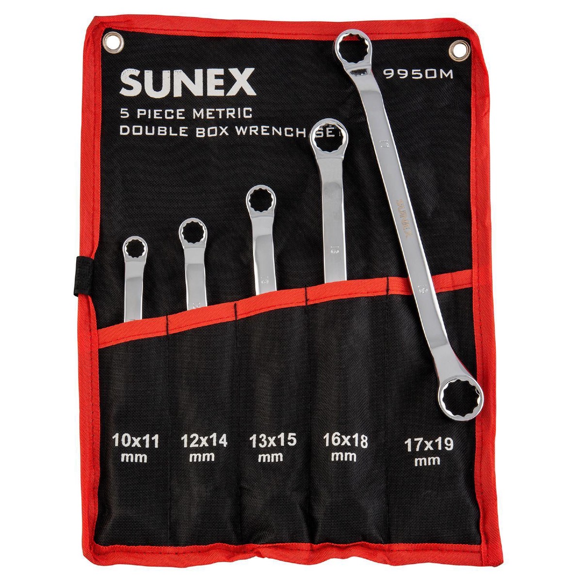 5 PC. FULL POLISH METRIC DOUBLE BOX WRENCH SET