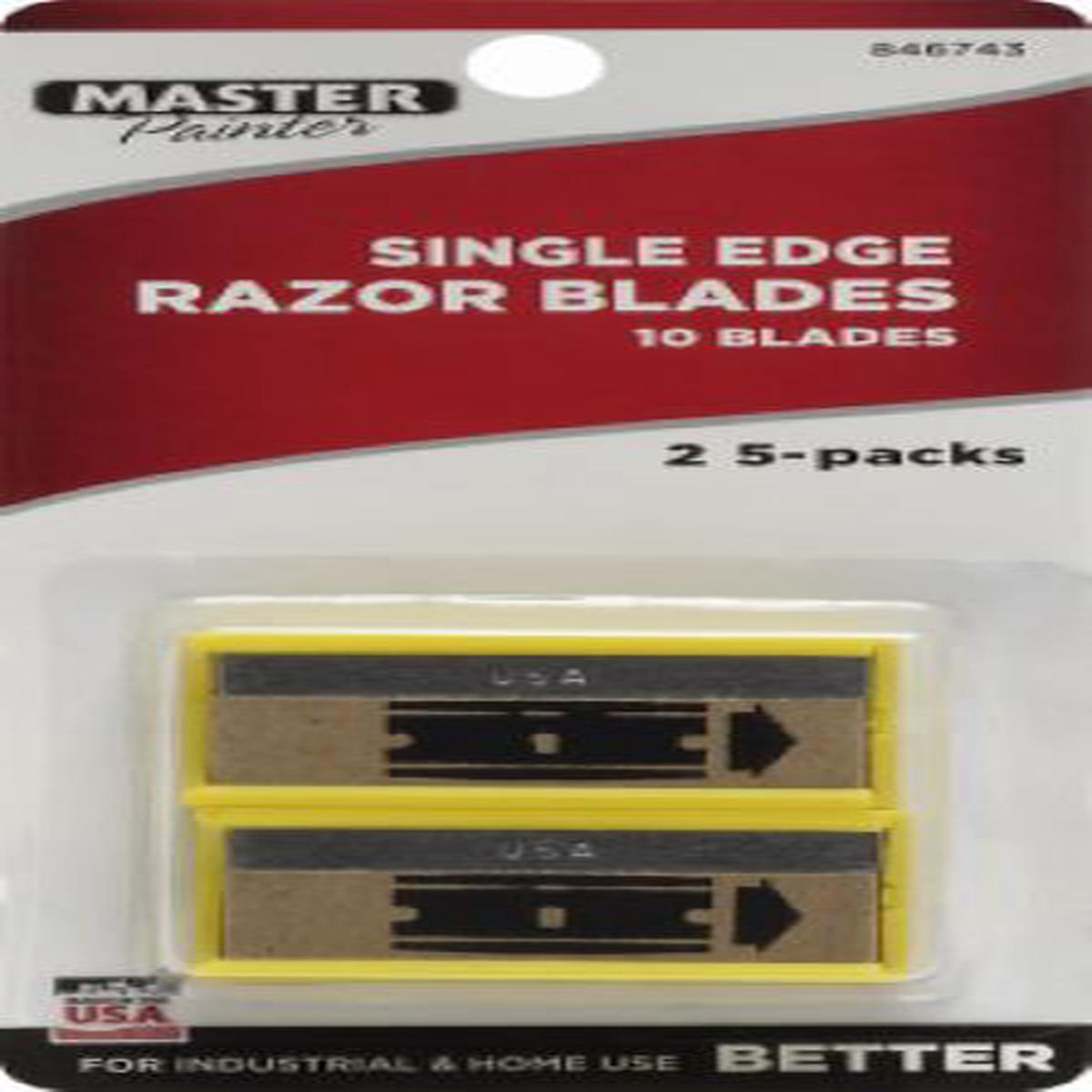 Allway SEB10 10-Pack of Single Edge Razor Blades w Plastic Dispenser – Quantity of 45