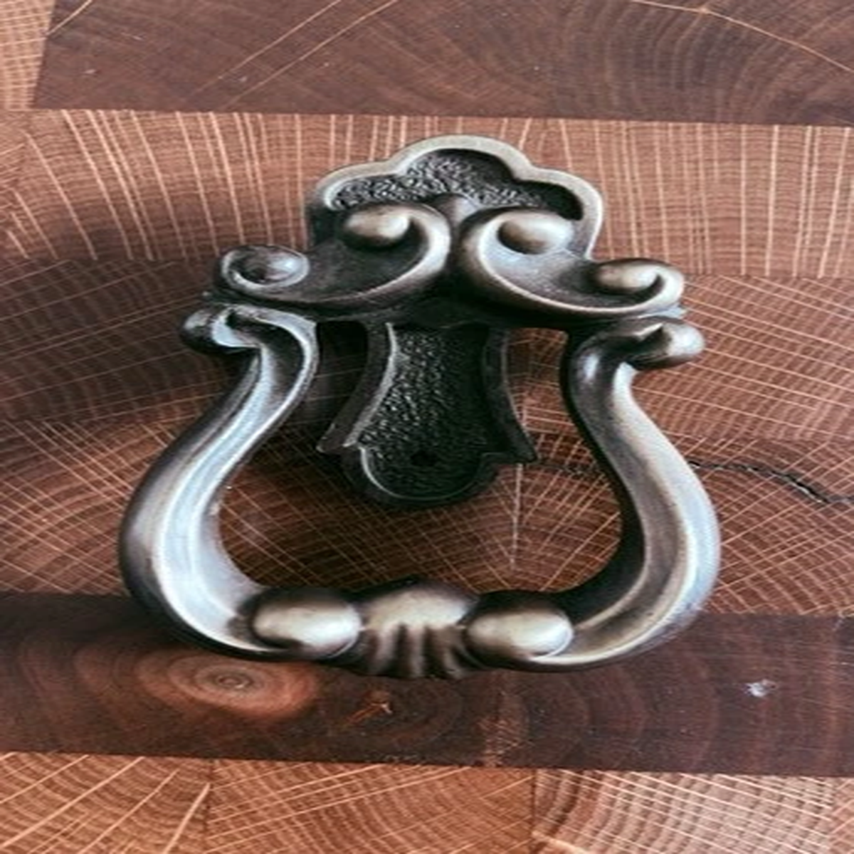 Antique Vintage Small Tiny Brass Door Knocker Metal Handle Hardware 4″ Tall