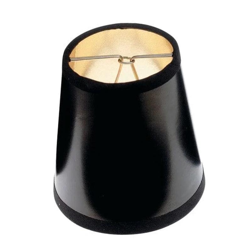 BLACK PARCHMENT CLIP-ON SHADE