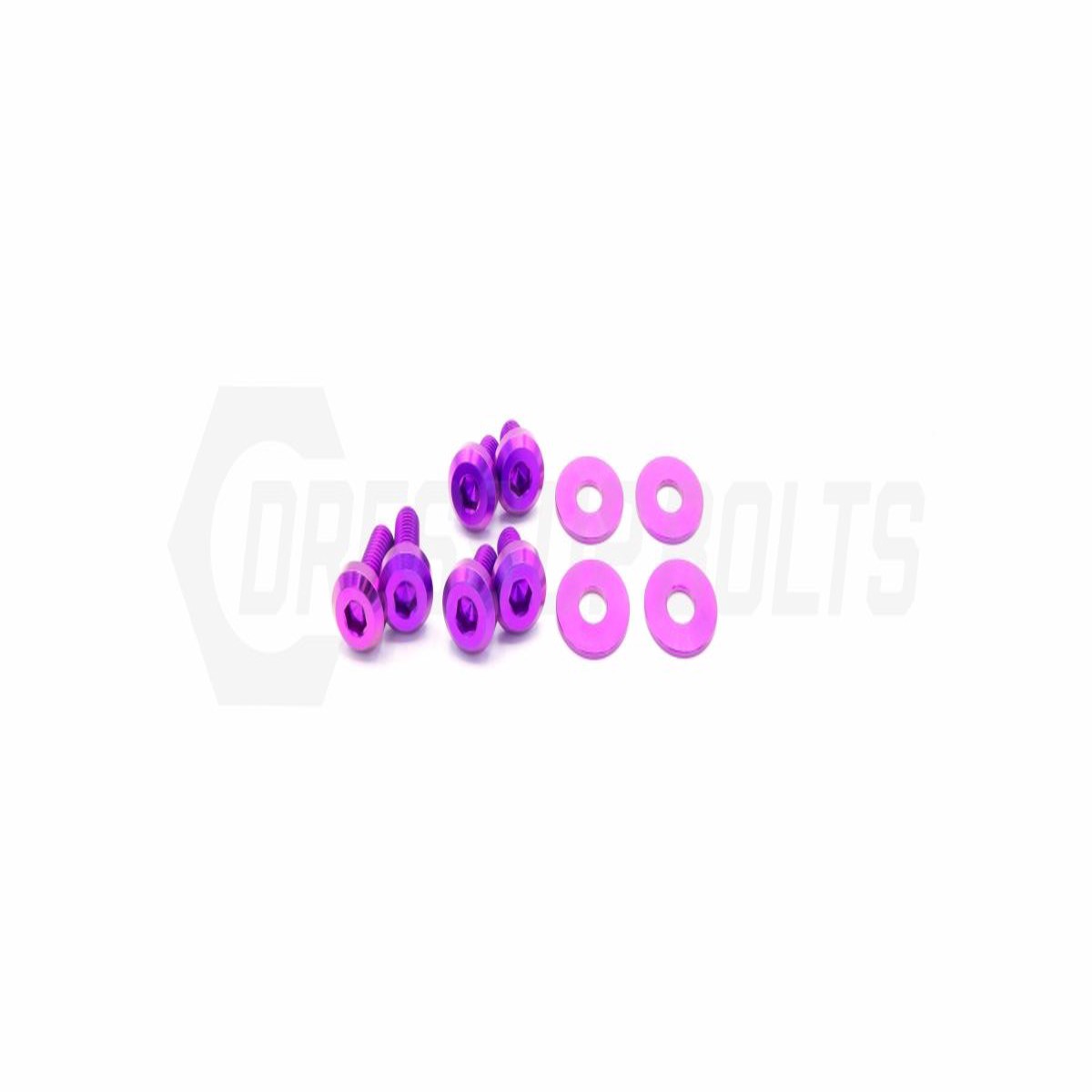 Dress Up Bolts Titanium Hardware Hood Kit 1998-2001 Impreza Purple