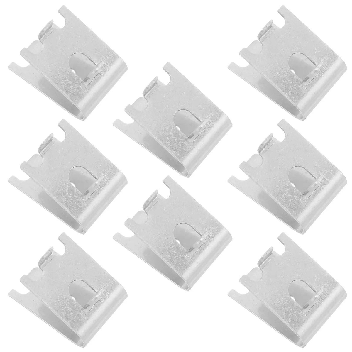 Heavy Duty Stainless Steel Refrigerator Shelf Clips 8 Pack Brushed Finish Shelf Supports For Freezer And Home Fridge Industrial Grade Holders To Stop Sagging