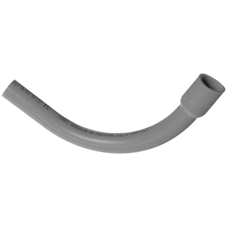 Schedule 40 PVC 90 Bell End Conduit Elbow – 3/4″
