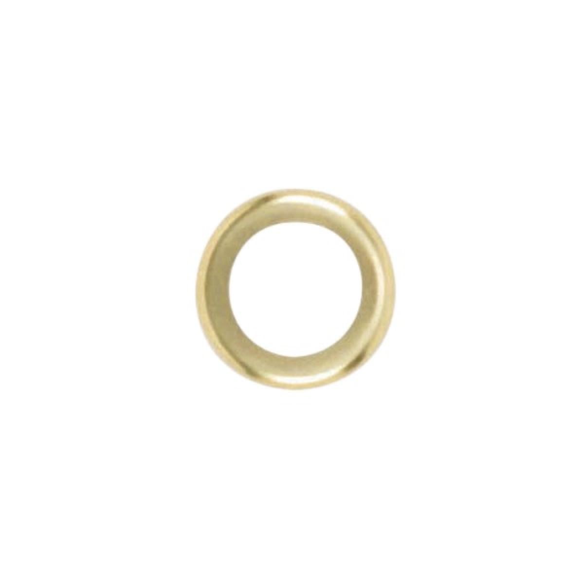 Steel Check Ring – Curled Edge – 1/4 IP Slip – Brass Plated Finish – 2″ Diameter – 500-Pack