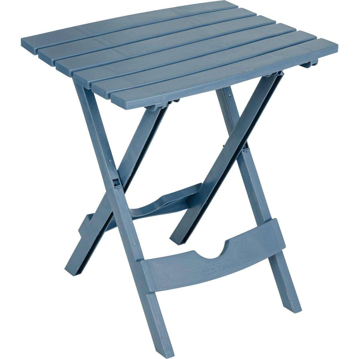Adams Quik-Fold Bluestone 15 In x 175 In Rectangle Resin Folding Side Table