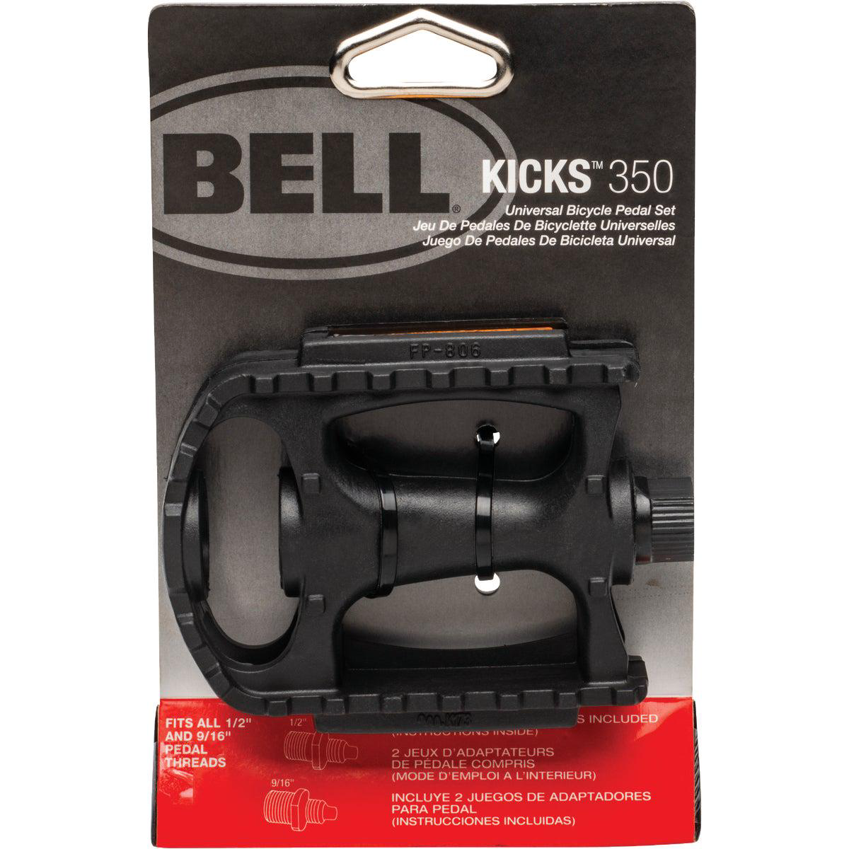 Bell 12 In or 916 In Hole Universal Bicycle Pedal