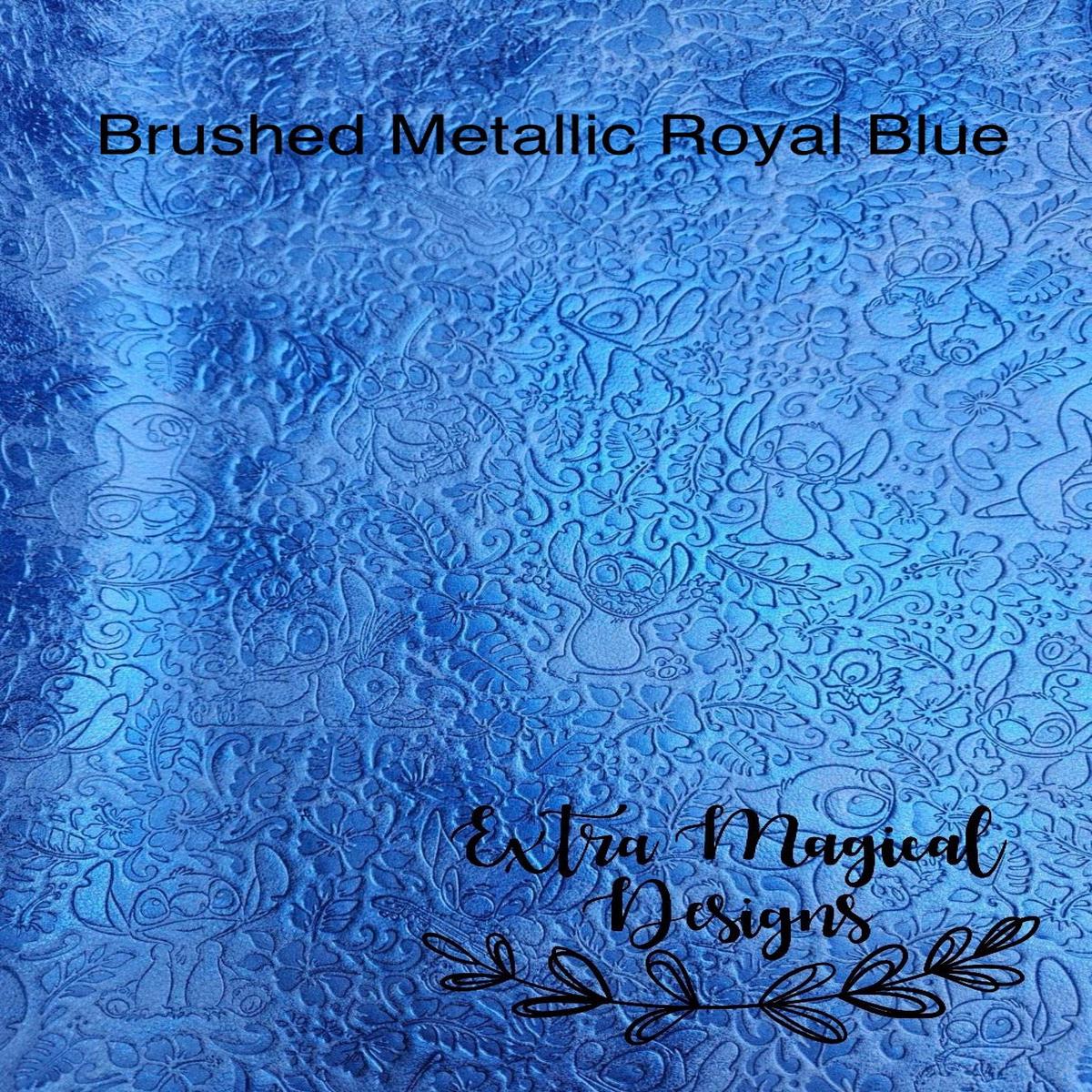 Blue Alien Embossed Vinyl 18 inch Rolls A – Brushed Metallic Royal Blue