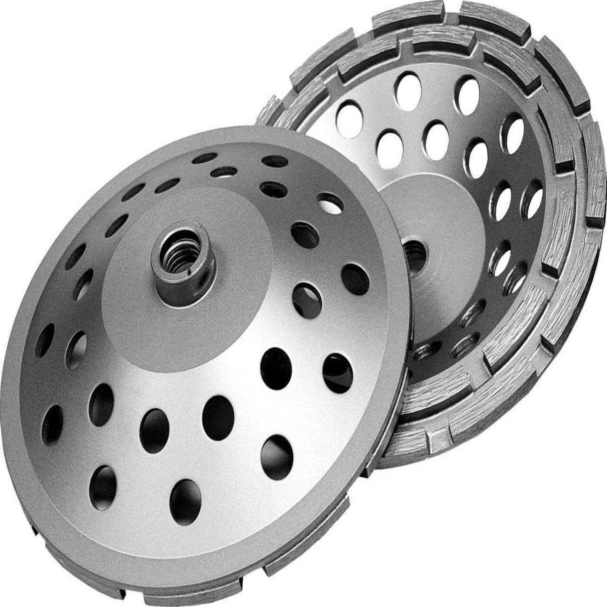 Delux-Cut Segmented Cup Grinders Double Row – 5″ x 5/8-11 Double Row