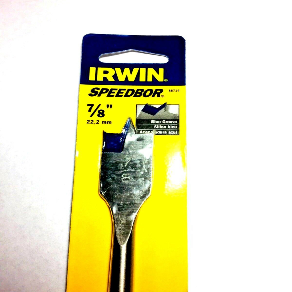 Irwin 88714 Speedbor 7/8″ Paddle Bit / Spade Drill Bit 16″ Long Blue Groove