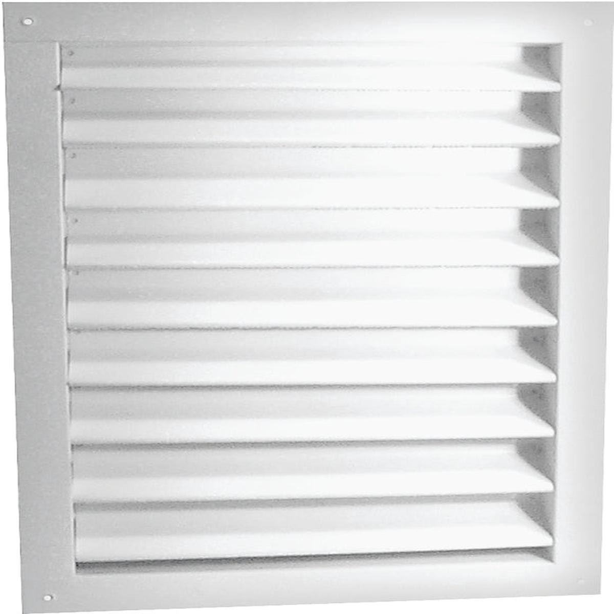Master Flow DA2430W Dual Louver, 32-1/4 in L, 26-1/2 in W, Aluminum, White