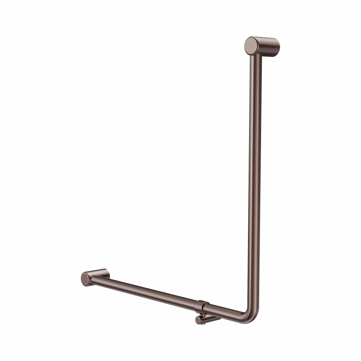 Nero Mecca Care 750x750mm 90 degree Bent Tube Grab Rail Brushed Bronze