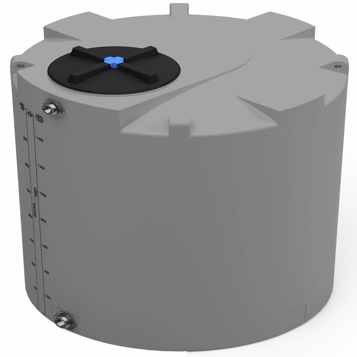 Peabody Engineering 400 Gal ProChem Potable Water Tank LPE Dark Gray 47″x62″
