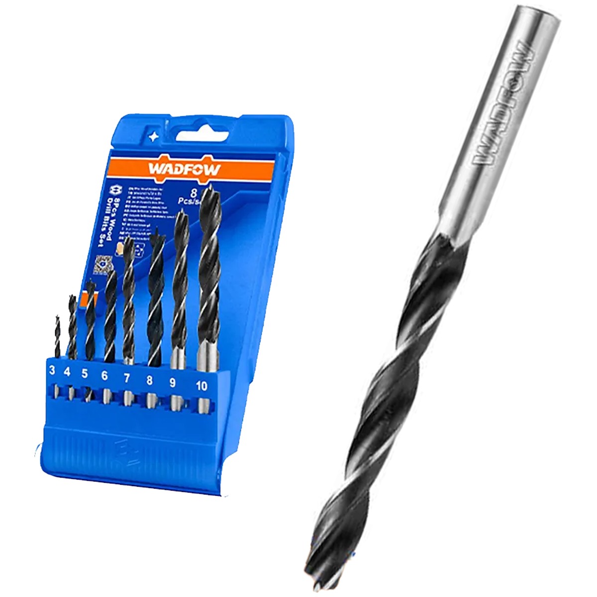 Wadfow WSJ6B08 Wood Drill Bit Set 8Pcs