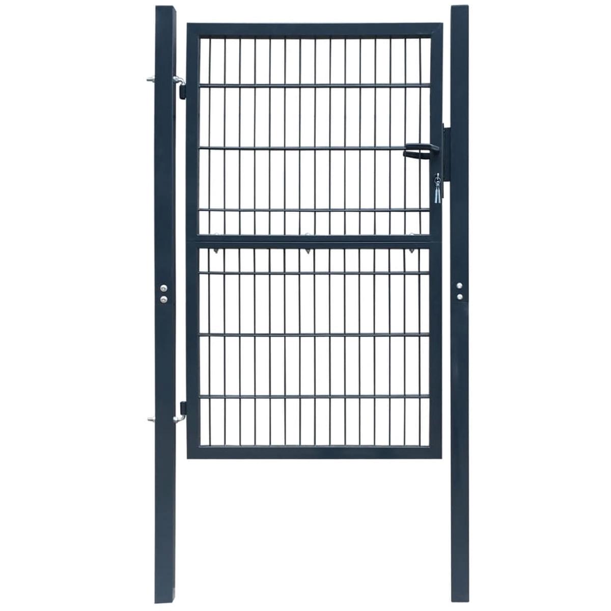 Berkfield 2D Fence Gate (Single) Anthracite Grey 106 x 230 cm
