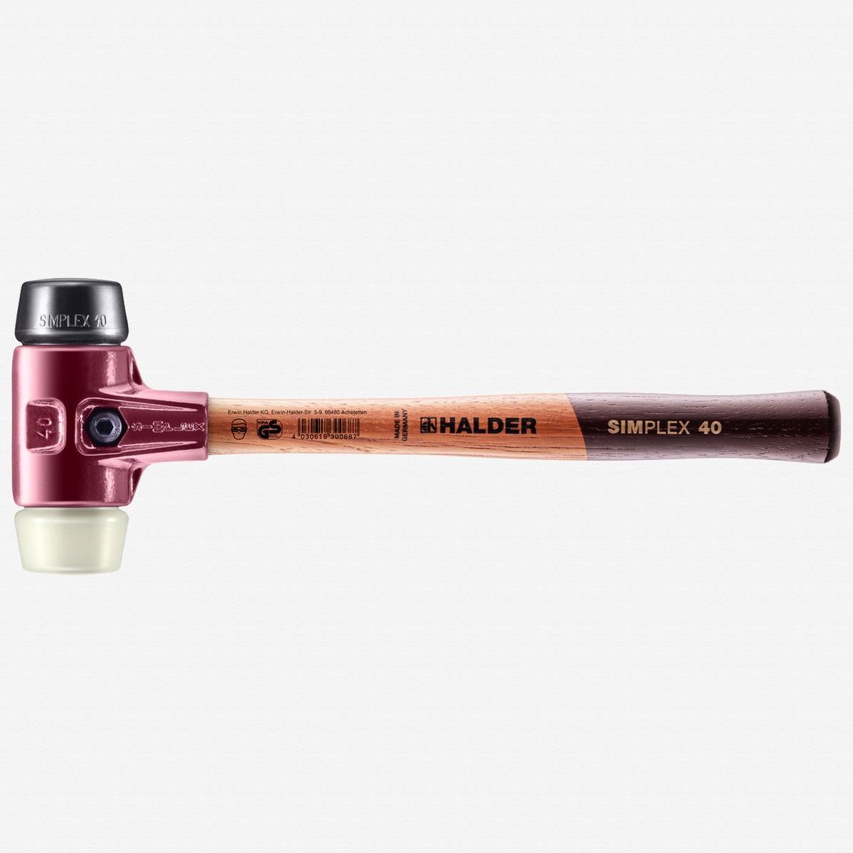 Halder Simplex Mallet with Black Rubber/Nylon Inserts and Cast Iron Housing, 1.57″ / 22.93 oz.