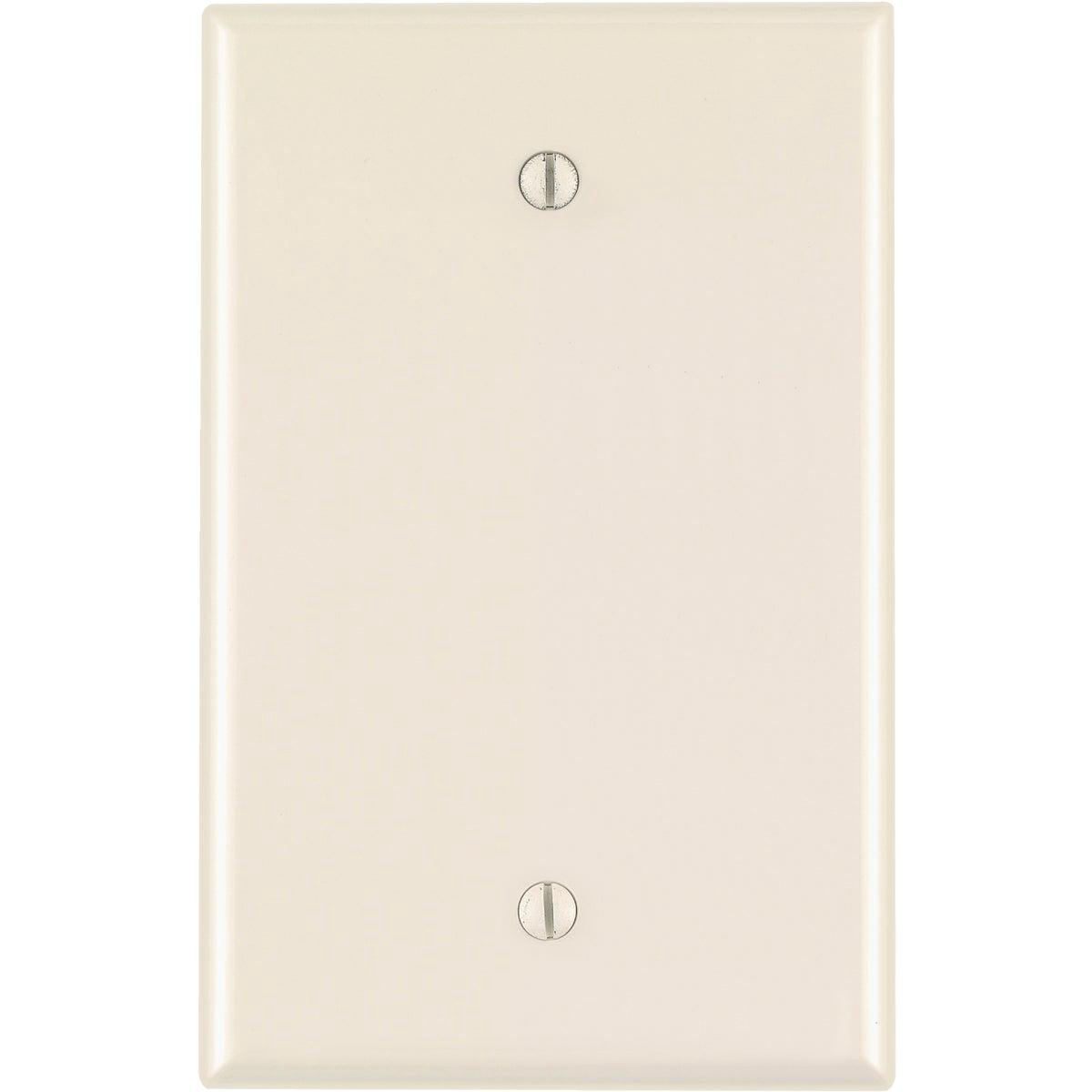 Leviton 1-Gang Mid-Way Thermoplastic Nylon Blank Wall Plate Light Almond