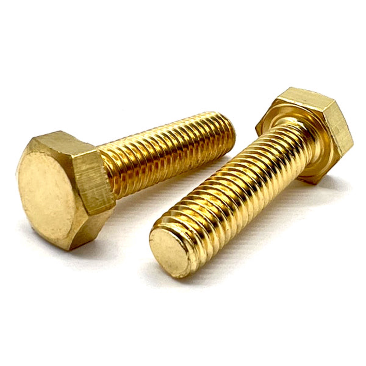 M8-1.25×16 Brass Hex Cap Screws