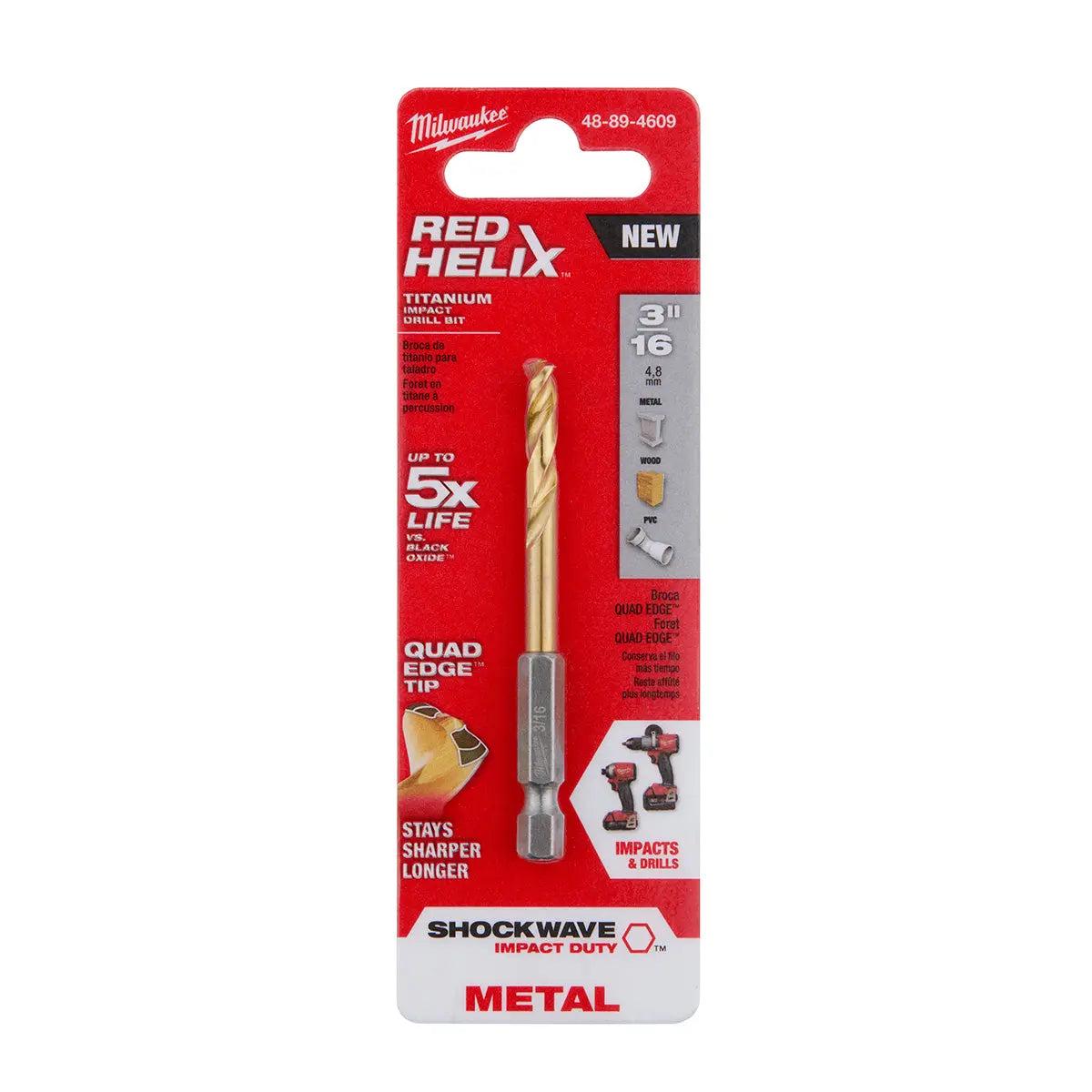 Milwaukee 48-89-4624 – 27/64 in. Titanium SHOCKWAVE Drill Bit