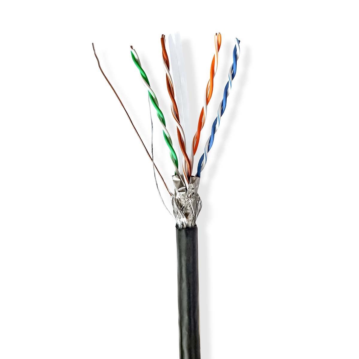 Nedis Network Cable Roll CAT6 Solid S/FTP CCA 100m Outdoor Round PE Gift Box