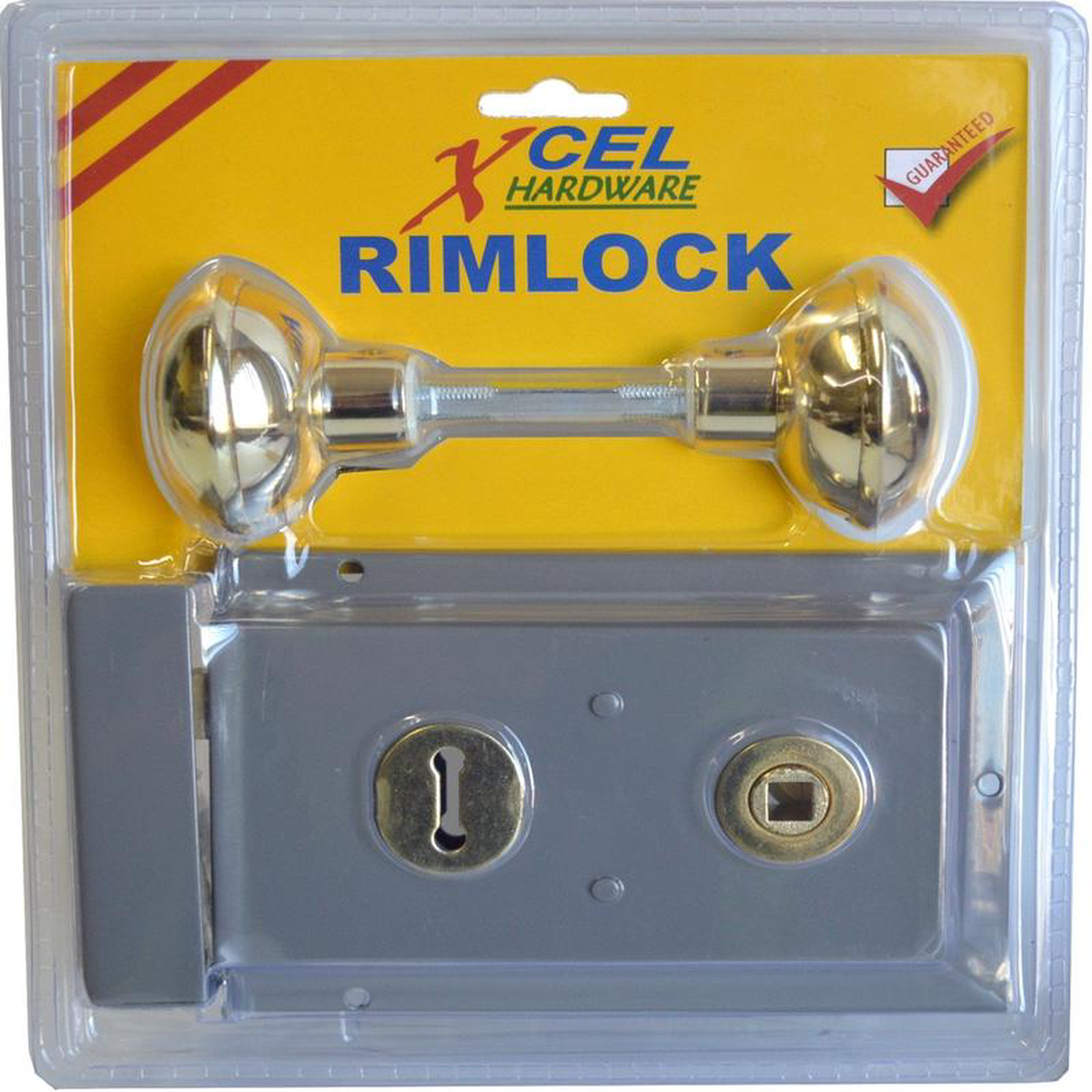 Xcel Rim Lock with Handles 8211 Grey 150mm x 100mm