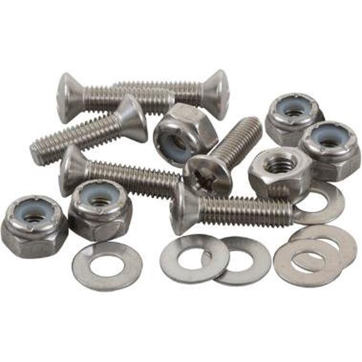 #8-32 X 1″ Oval Head W/ Nyloc Nut & Washer (6 Each)