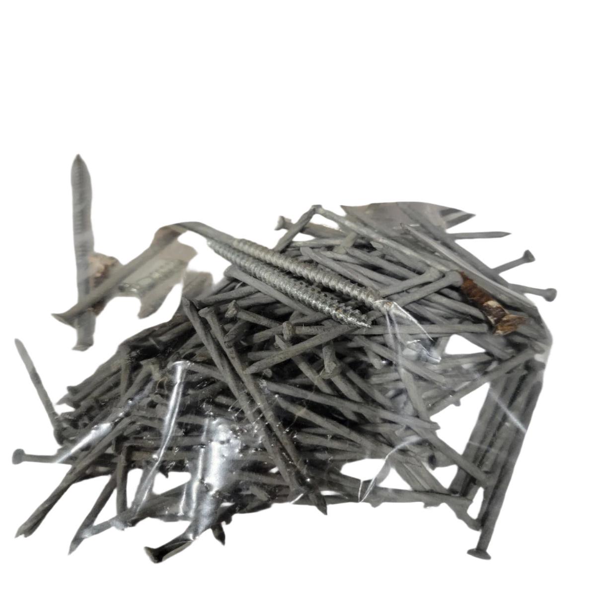 Bag of 4″ Galvanized Nails  Mixed Hardware Assortment