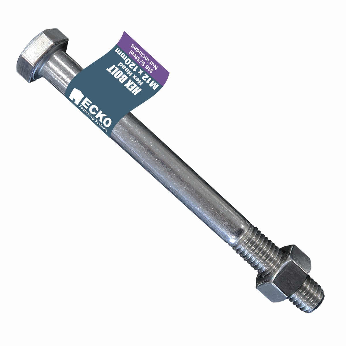 Ecko Engineering Bolt And Nut M12 X 90Mm 316 Stainless (100 Pack)