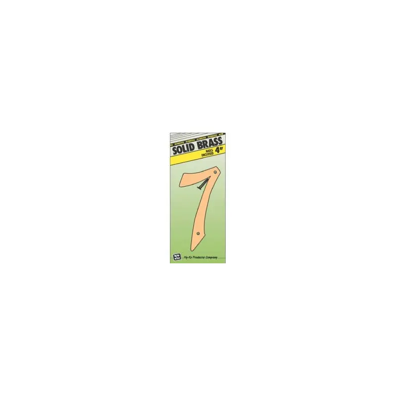 House Address Number “7”, Brass, 4-In.