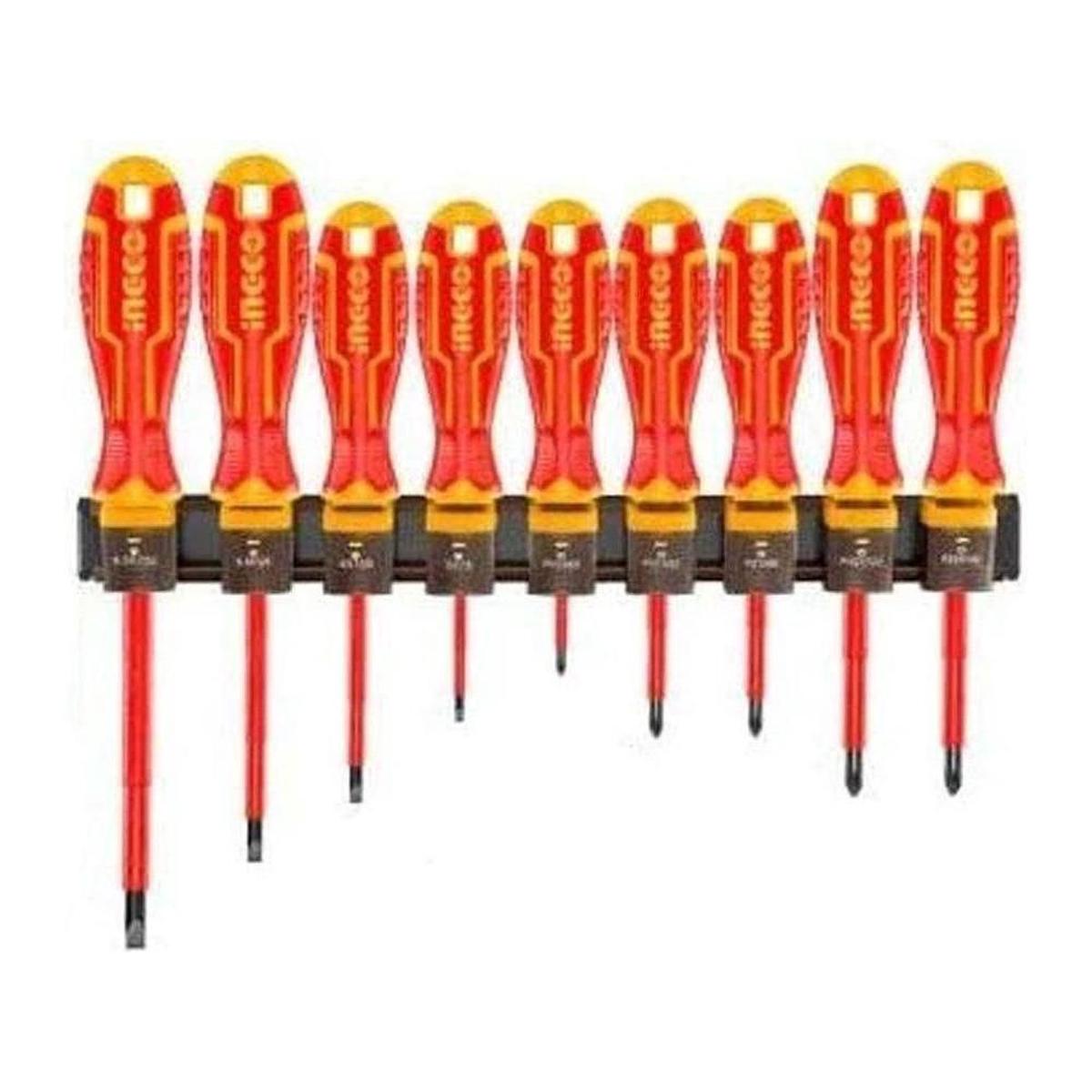 Ingco HKISD0908 Insulated Screwdriver 9Pcs Set