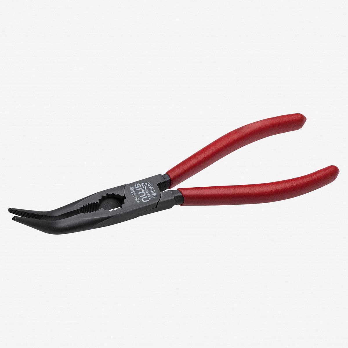 NWS 6.75″ Chain Nose Pliers (Radio Pliers), angled 45 deg – TitanFinish – Plastic Grip