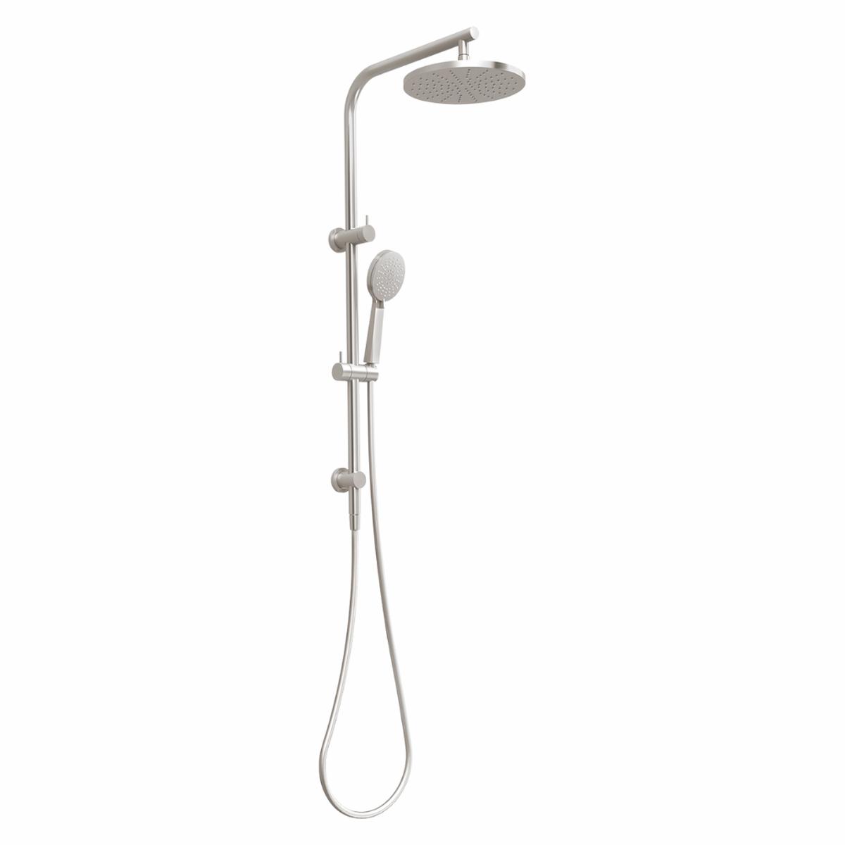 Phoenix Vivid Slimline Twin Shower Brushed Nickel
