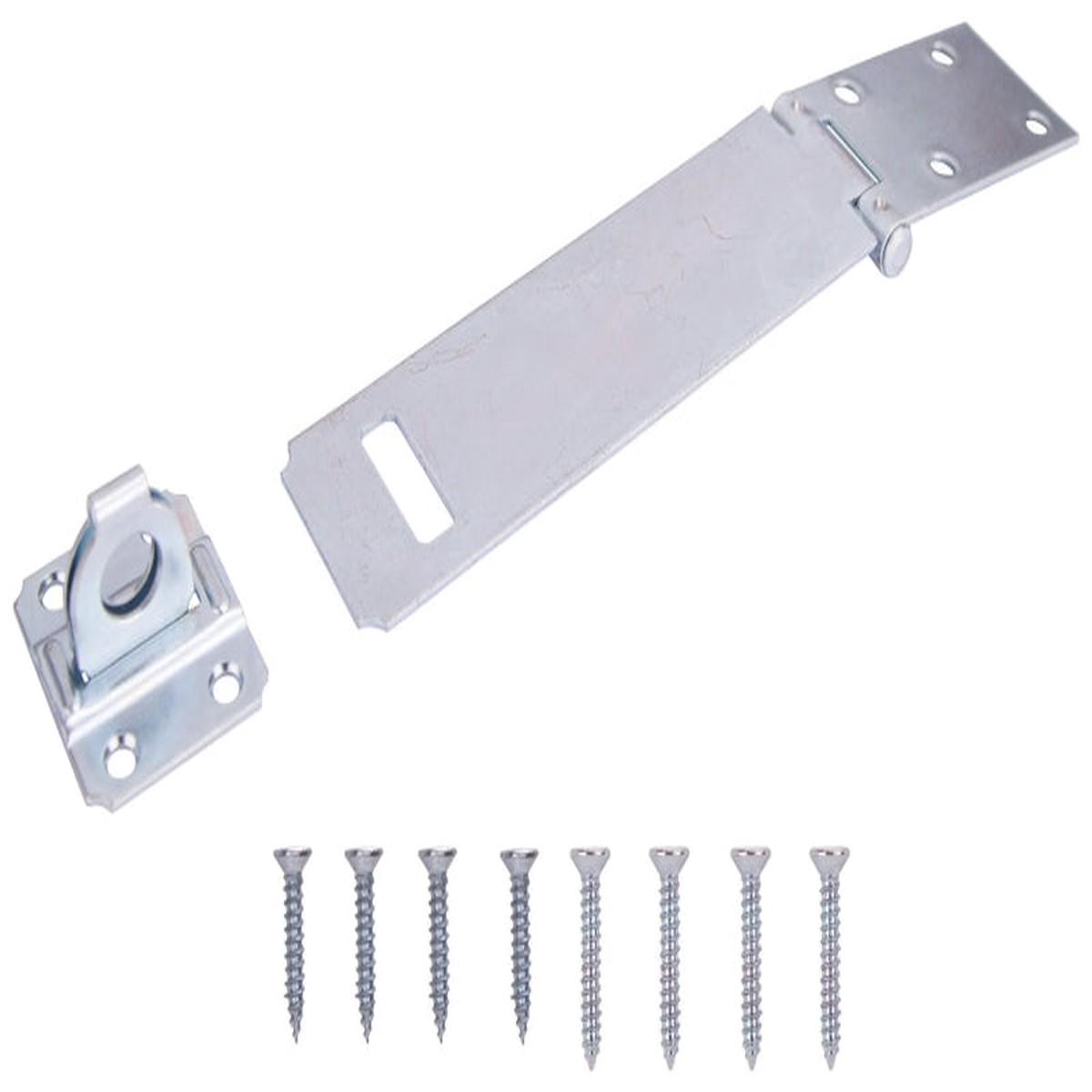ProSource LR-129-BC3L-PS Safety Hasp 6 in L 6 in W Steel Zinc 716 in Dia Shackle Loose Staple