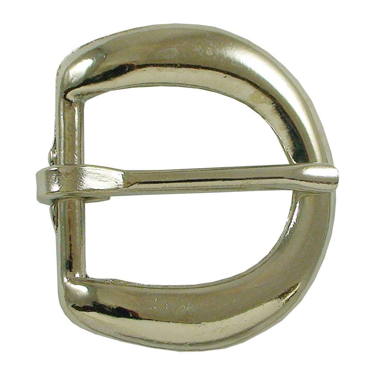 " Rounded Heel Bar Buckle - Nickel Plate