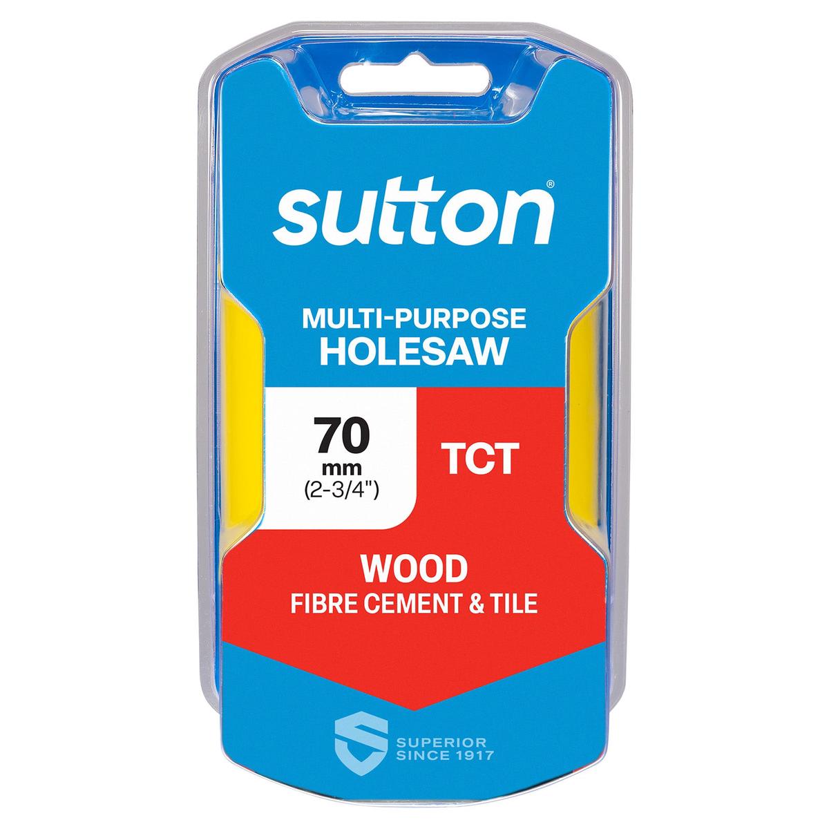 SUTTON 70mm (2-3/4 Inch) H127 TCT Multi-Purpose Holesaw